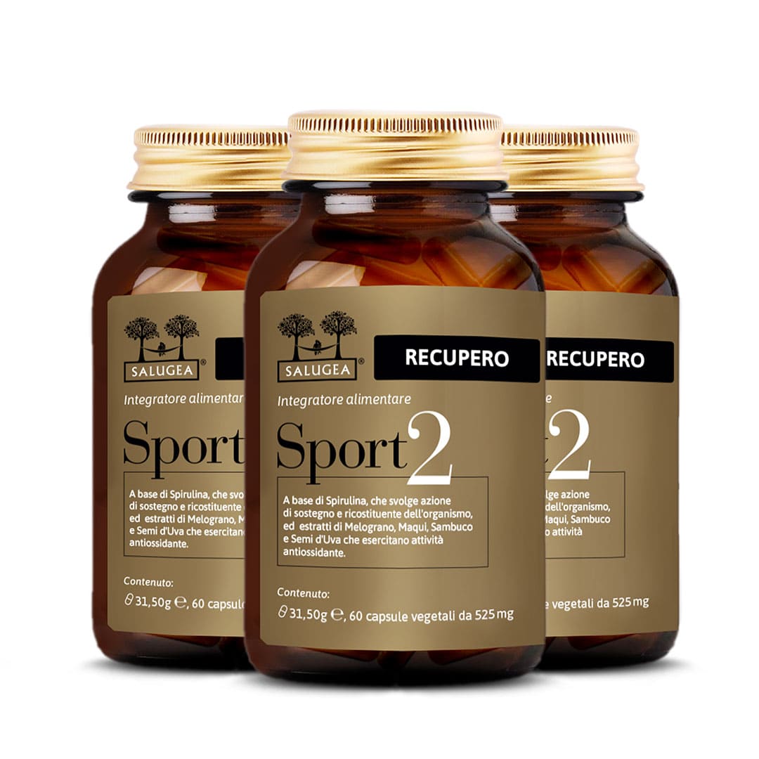3 packs of the Sport 2 Recupero Salugea supplement