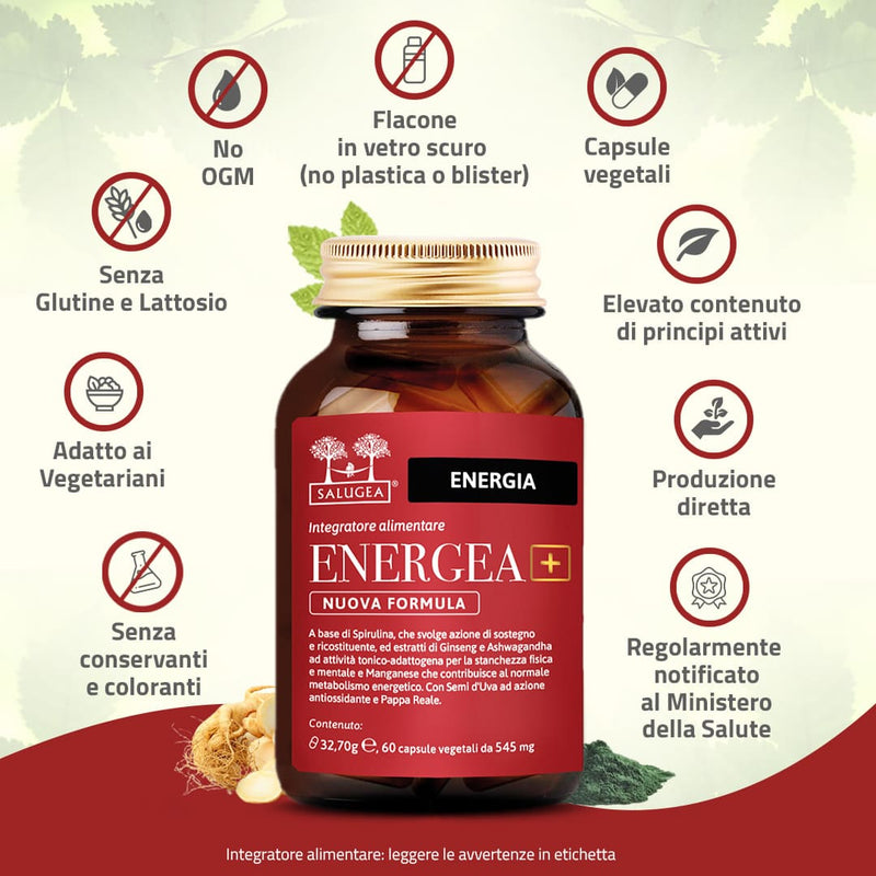caratteristiche dell'integratore energizzante Energea+