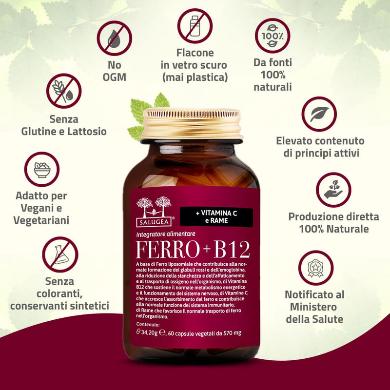 integratore Ferro + B12 Salugea caratteristiche