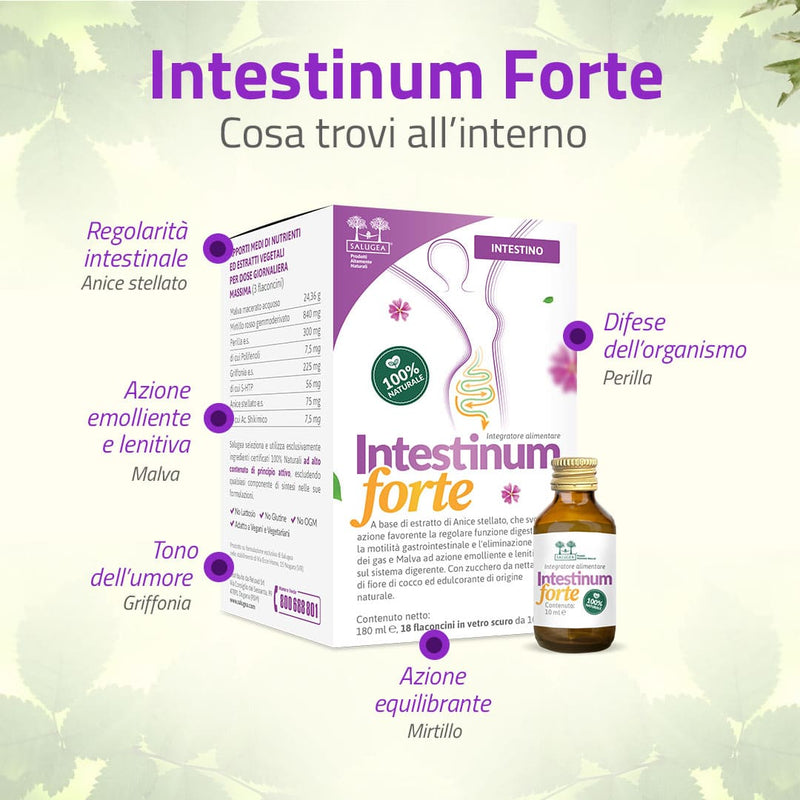 cosa contiene l'integratore per l'intestino Intestinum Forte Salugea