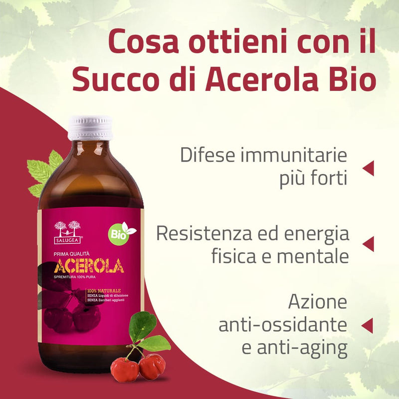 benefici del succo di acerola Salugea