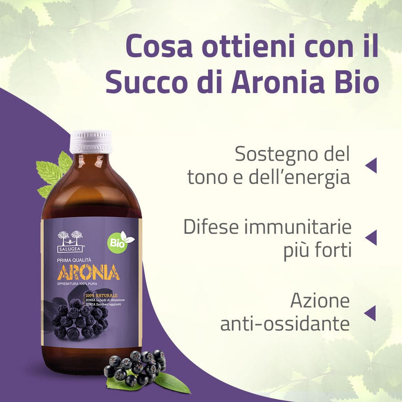 benefici del Succo di Aronia Bio Salugea