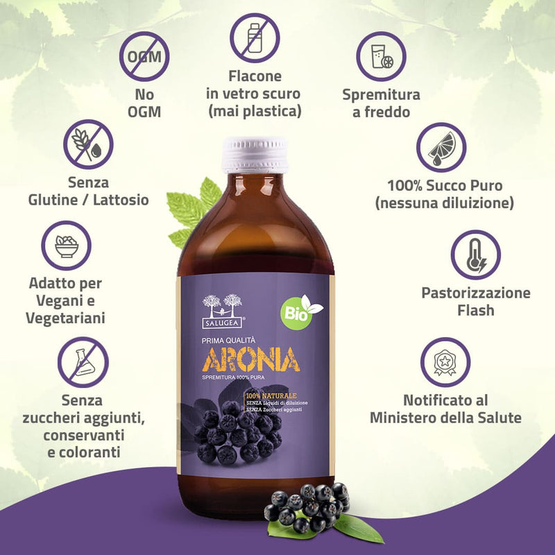 caratteristiche del Succo di Aronia Bio Salugea