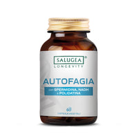 Flacone di Autofagia Salugea Longevity con Spermidina, NADH e Polidatina, 60 capsule vegetali
