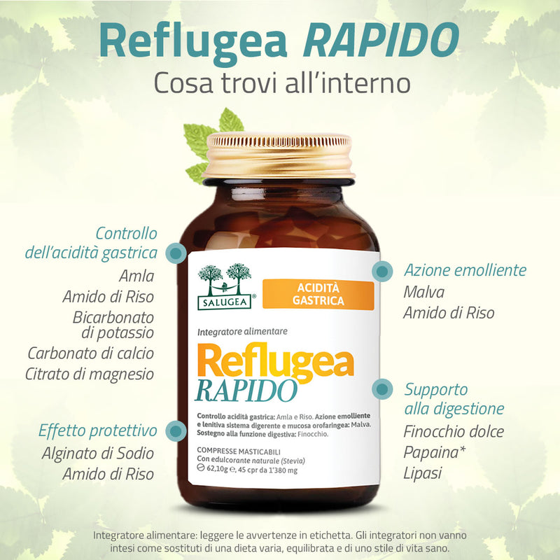 cosa contiene l'antiacido naturale reflugea rapido