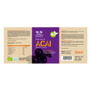 etichetta del succo di acai biologico Salugea