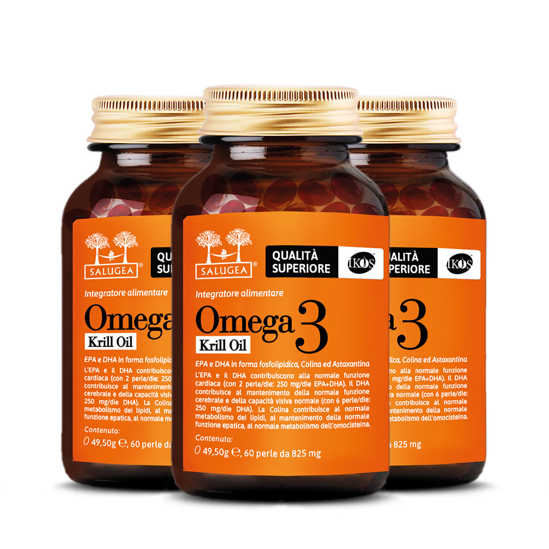 numero 3 confezioni di Omega 3 Krill Oil Salugea