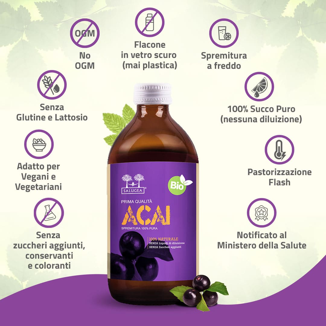 caratteristiche del succo di acai salugea