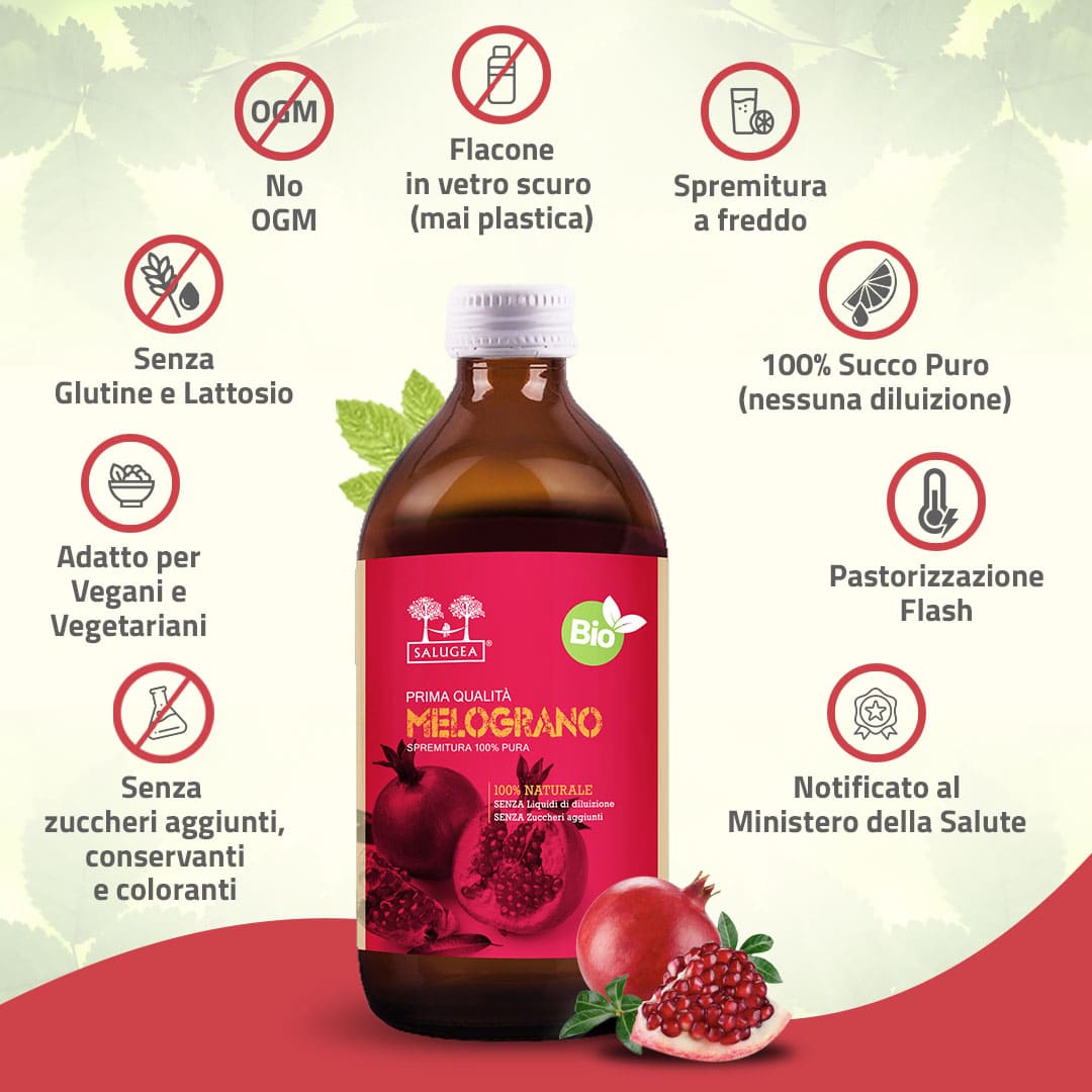 caratteristiche del Succo di Melograno Bio Salugea
