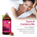 succo di mirtillo rosso americano per le vie urinarie